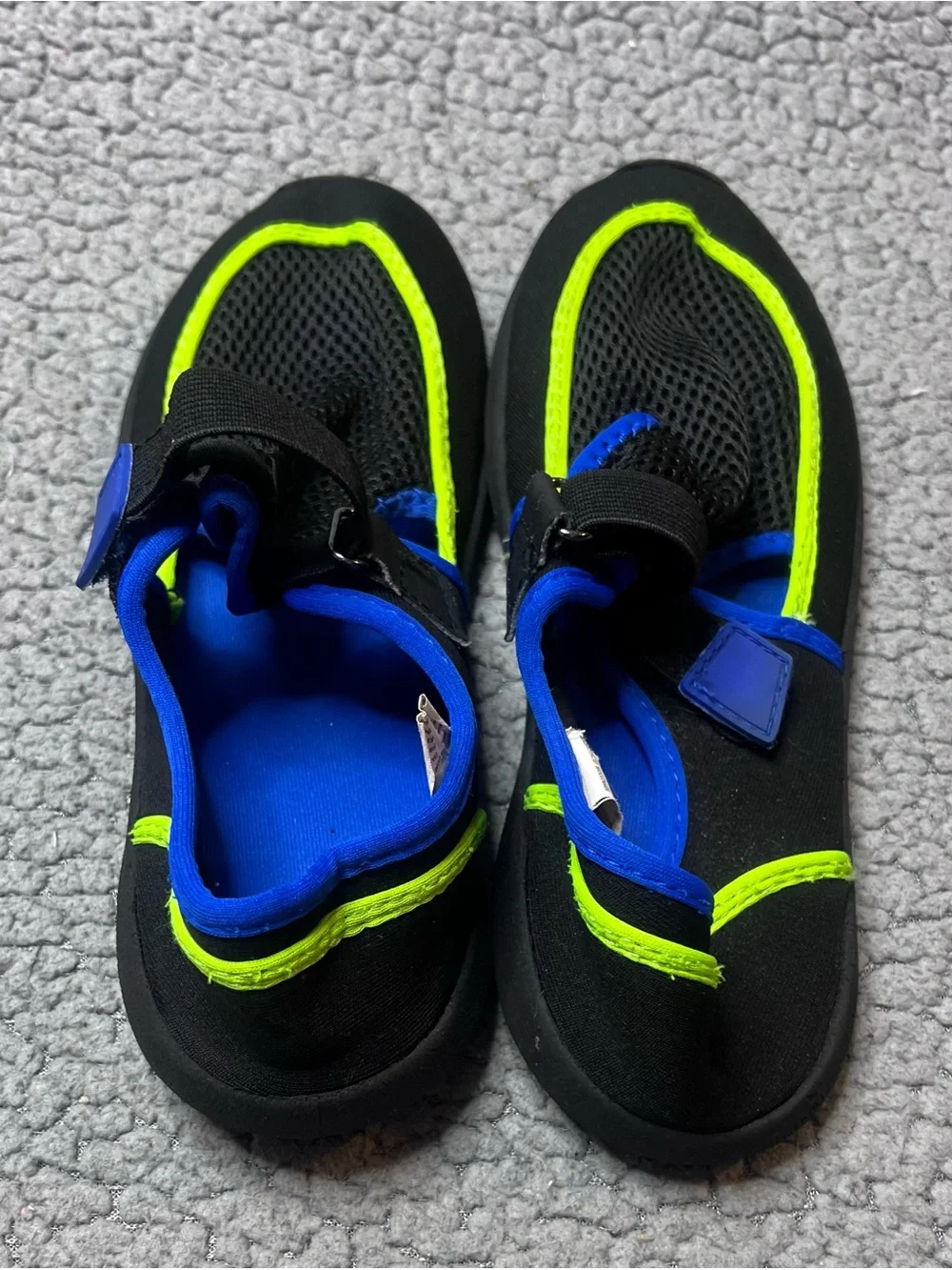Wonder Nation Water Shoes Little Boys Size 4-5 Black And Green